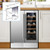 2-In-1 Beverage And Wine Cooler With Independent Temperature Control And Led Lights-Silver FP10382US-SL By CW