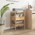Nightstand Set Of 2 Bamboo End Table With 2 Open Shelves And Drawer Set Of 2 Hu10209Na 2 By Cw
