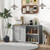 Antique Stackable Kitchen Storage Sideboard With Height Adjustable Shelf Gray Hw53868Gr By Cw