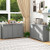Antique Stackable Kitchen Storage Sideboard With Height Adjustable Shelf-Gray HW53868GR By CW