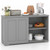 Antique Stackable Kitchen Storage Sideboard With Height Adjustable Shelf-Gray HW53868GR By CW