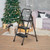 Portable Folding 3 Step Ladder With Wide Anti-Slip Pedal And Convenient Handle-Black TJ10021BK By CW