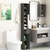 Freestanding Slim Bathroom Cabinet With Drawer And Adjustable Shelves Gray Jv10766Gr By Cw