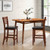 Set Of 2 Counter Height Bar Chair Kitchen Island Stool With Backrest And Footrest Walnut Jv11407Bn By Cw
