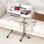 Adjustable Angle Height Rolling Laptop Table-White HW65679WH By CW