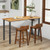 Wood Bar Stools Set Of 2 With Solid Back And Seat-Brown JV11387 By CW