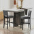 38.5/43.5 Inch Set Of 2 Counter Height Chairs With Solid Rubber Wood Frame-M JV11371GR-2 By CW