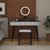 Makeup Vanity Table Set With Led Mirror And 3 Spacious Drawers-White-Brown JV11563BN By CW