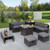 9 Pieces Patio Furniture Set With 32 Fire Pit Table And 50000 Btu Square Propane Fire Pit Gray Np10618Cf Hw68605Gr By Cw