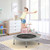 38 Inch Mini Folding Trampoline Portable Recreational Fitness Rebounder Gray Tw10001Ys By Cw