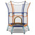 Mini Trampoline For Kids With Safety Enclosure Net And Foam Handles-Orange TW10105OR By CW