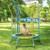 Mini Trampoline For Kids With Safety Enclosure Net And Foam Handles Yellow Tw10105Ye By Cw