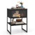 Nightstand With Flip Up Door Storage Shelf-Black JV11057DK By CW