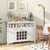 Buffet Sideboard Wine Liquor Coffee Bar Cabinet With Removable Wine Rack-White JV11252WH By CW