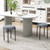 Bar Stools Set Of 4 Upholstered Kitchen Stools With Foot Pads Light Gray Jv11340Gr 4 By Cw