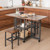 Drop Leaf Expandable Dining Table Set With Lockable Wheels Brown Jv11231Cf By Cw