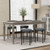 Bar Stools Set Of 4 Upholstered Kitchen Stools With Foot Pads-Dark Gray JV11340HS-4 By CW