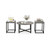 3-Piece Coffee Table Set Round Coffee Table And 2Pcs Square End Tables-Gray JV11013GR By CW
