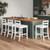 Wooden Bar Stools Set Of 2 With Ergonomic Backrest And Footrest-White JV11571WH By CW