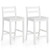 Wooden Bar Stools Set Of 2 With Ergonomic Backrest And Footrest-White JV11571WH By CW