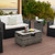 32 X 20 Inch Propane Rattan Fire Pit Table Set With Side Table Tank And Cover-Gray NP10261GR By CW