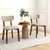 Dining Chairs Set Of 2 Upholstered Mid Back Chairs With Solid Rubber Wood Frame Beige Jv11608Bn By Cw
