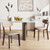 Dining Chairs Set Of 2 Upholstered Mid-Back Chairs With Solid Rubber Wood Frame-Beige JV11608BN By CW