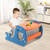 Convertible Kids Activity Table Set Toddler Easel With Erasable Whiteboard-Blue HY10180BL By CW