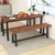 60 Inch Dining Bench 3 Person Entryway Shoe Bench With Metal Frame 60 Inches Jv11584Wn By Cw