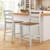 Set Of 2 Counter Bar Stool With Inclined Backrest And Footrest Gray Jv11585Wh By Cw