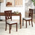 Set Of 2 Wood Kitchen Chairs With Faux Leather Upholstered Seat Beige Kc56742Ok By Cw