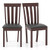 Dining Chair Set Of 2 Upholstered Wooden Kitchen Chairs With Padded Seat And Rubber Wood Frame-Espresso KC56740ES By CW