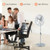 16 Inch Pedestal Standing Fan Oscillating Pedestal Fan With 3 Speeds And Adjustable Height Silver Es10357Us Sl By Cw