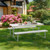 6 Ft Picnic Table Bench Set Dining Table And 2 Benches With Metal Frame And Hdpe Tabletop White Np11266Wh By Cw