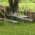 6 Feet Picnic Table Bench Set With Hdpe Tabletop For 8 Person Gray Np11266Gr By Cw