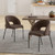 Dining Chair Set Of 2 With High Density Sponge Cushion And Pu Leather Brown Jv11537Bn 2 By Cw