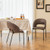 Dining Chair Set Of 2 With High-Density Sponge Cushion And Pu Leather-Brown JV11537BN-2 By CW