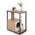 Cat Furniture End Table Cat House With Scratching Post-Natural PV10134NA By CW