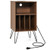 Record Player Stand With Charging Station For Living Room Bedroom-Walnut JV11580US-WT By CW