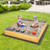Wooden Sandbox Kids Sand Pit With Kitchen Playset Accessories For 3 8 Years Old Tp10204 By Cw