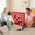 Wooden 4-In-A-Row Game Set With 42 Pcs Chips And 600D Oxford Fabric Carrying Bag-Red UY10058RE By CW