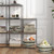 Natural Canes Grass Baskets Stackable Storage Bins Set Of 3 With Hollowed Handles JZ10264 By CW