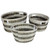 Natural Canes Grass Baskets Stackable Storage Bins Set Of 3 With Hollowed Handles JZ10264 By CW