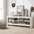 Corner Tv Stand With Power Outlet And 4 Open Storage Shelves-White HV10492US-WH By CW