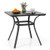 32 Inch Patio Dining Table Metal Square Table For Dining With 4 Curved Legs-Gray NP11691GR By CW
