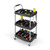 3 Layer Detailing Tool Utility Cart Tool Organizer Mobile Rolling Cart With Multiple Divider-Black TH10077DK By CW