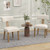 Dining Chairs Set Of 2 With Curved Backrest Padded Seat-Beige JV11597BE By CW