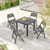 Expandable Patio Dining Table For 4-6 People-Grey NP11692GR By CW