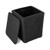 Outdoor Resin Storage Side Table With Removable Lid And Wicker-Woven Accent-Black NP11634BK By CW