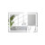 Led Bathroom Mirror Wall Mounted Rectangle Mirror With 3-Color Dimmable Lights-S BA8060CA By CW